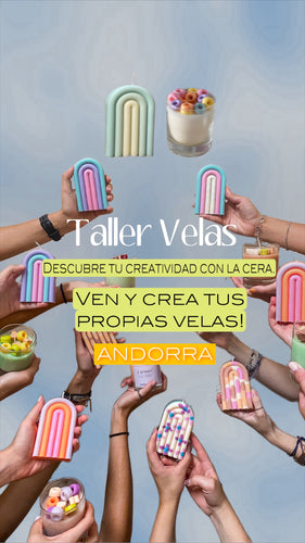 ANDORRA. Taller velas arco Iris + tarro