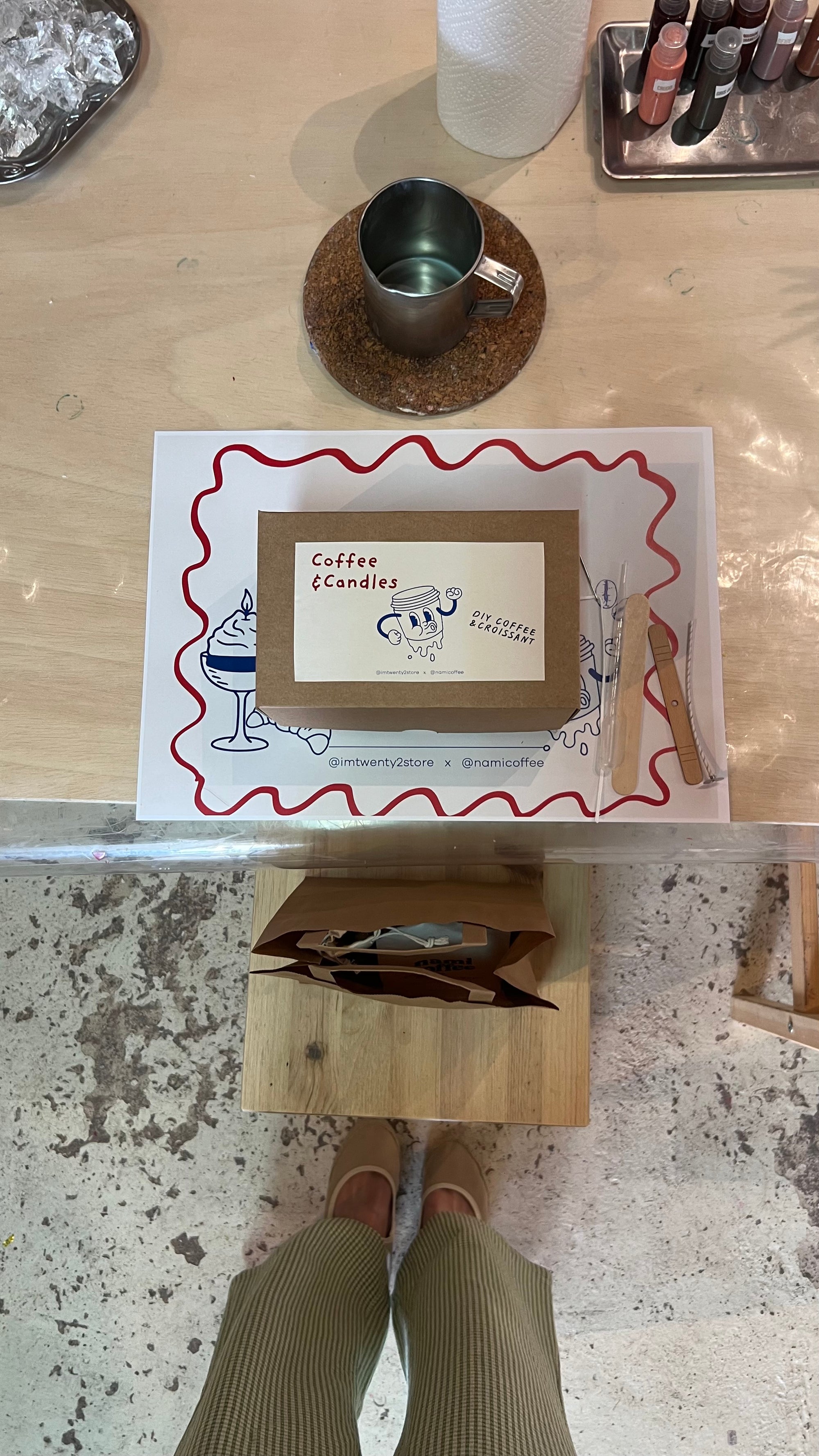 Taller de velas Coffee & croissant