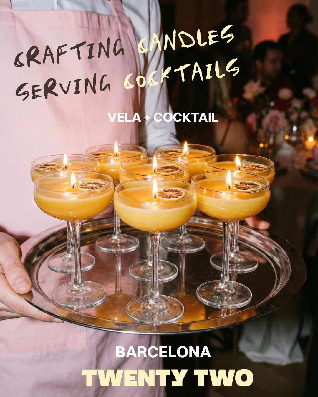 Taller Cocktail velas