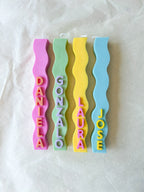 Taller Vela ondulada con nombre personalizado + tarro