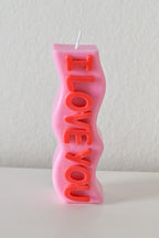 I Love You candle