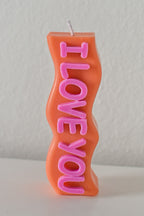 I Love You candle