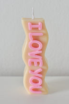 I Love You candle