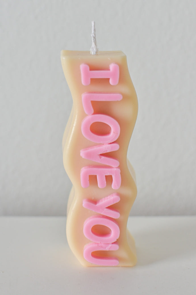 I Love You candle